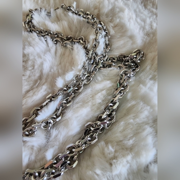 NWOT Ann Taylor Silver Jeweled Long Chain Necklace - Picture 11 of 11